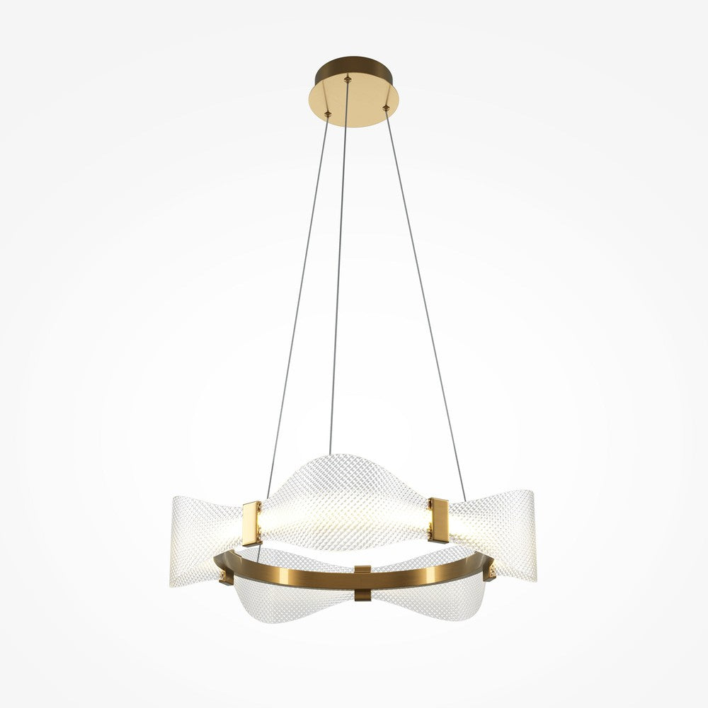 Breeze Circular Pendant Lamp With Brass Styling-Maytoni-South Charlotte Fine Lighting