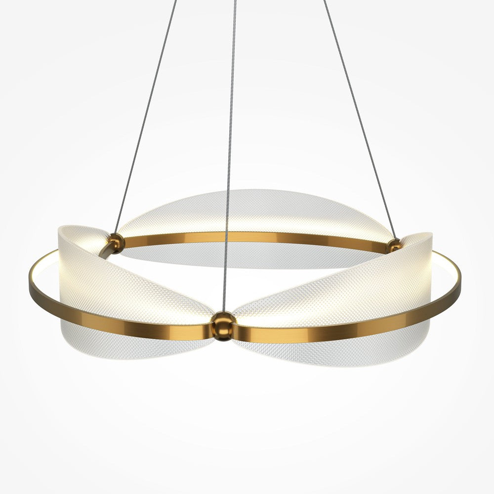 Breeze Circular Pendant Lamp With Brass Styling-Maytoni-South Charlotte Fine Lighting