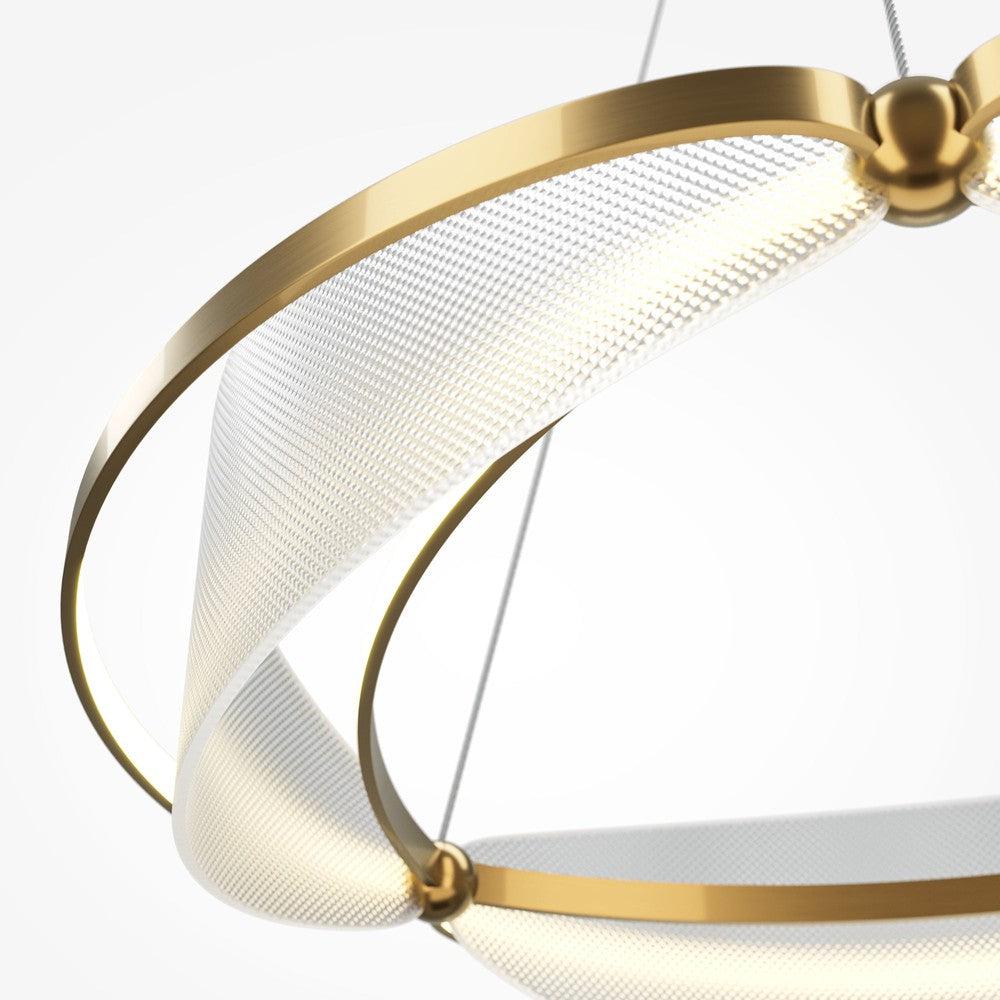 Breeze Circular Pendant Lamp With Brass Styling-Maytoni-South Charlotte Fine Lighting
