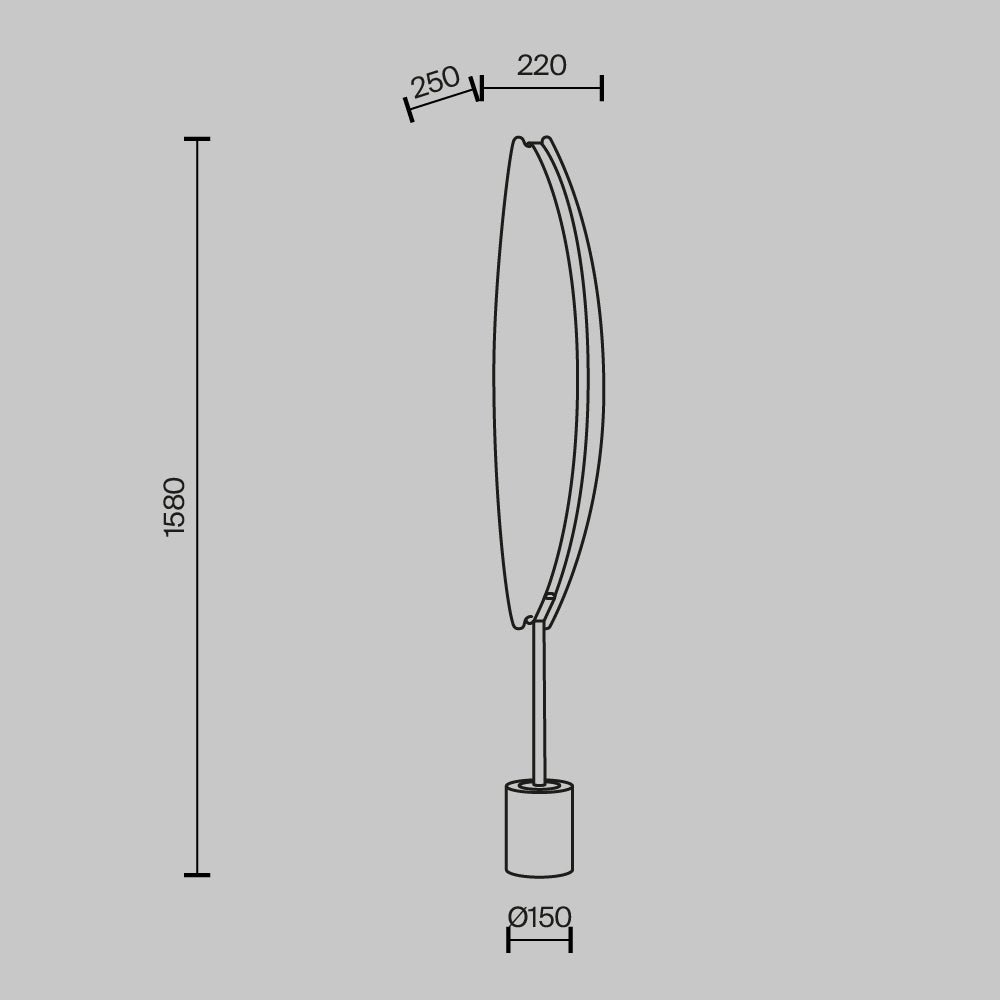 Breeze Floor Lamp With Brass Styling-Maytoni-South Charlotte Fine Lighting