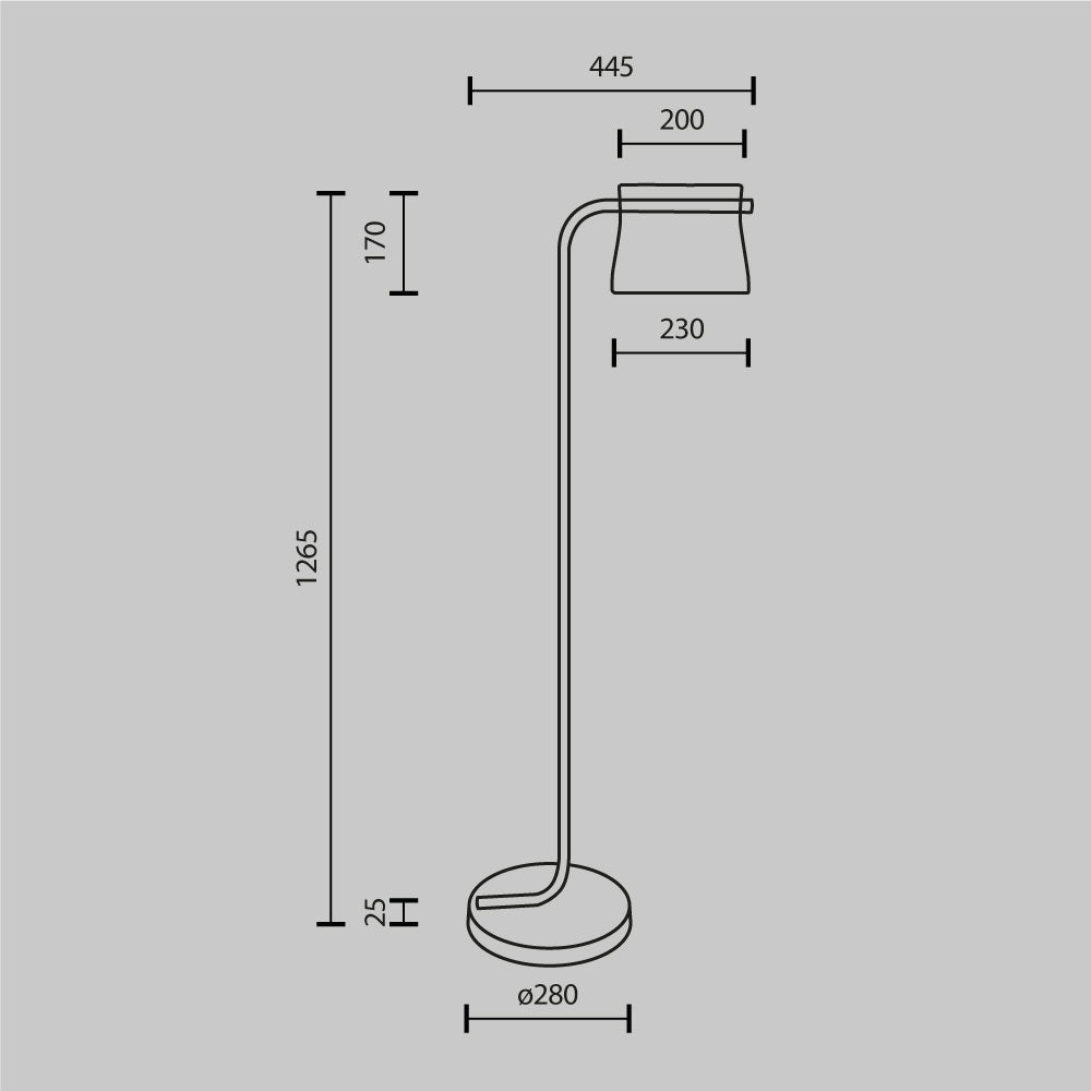 Cabaret Floor Lamp With Brass Styling-Maytoni-South Charlotte Fine Lighting