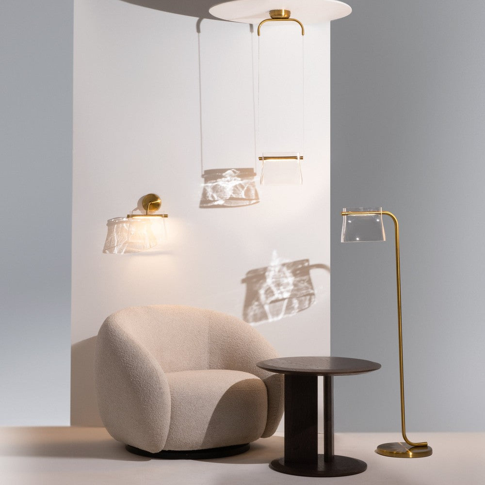 Cabaret Floor Lamp With Brass Styling-Maytoni-South Charlotte Fine Lighting