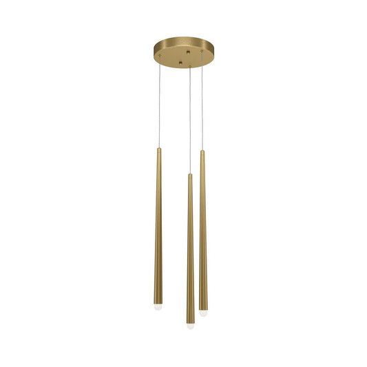 Cascade Pendant Lamp With Brass Styling - Three Lights-Maytoni-South Charlotte Fine Lighting