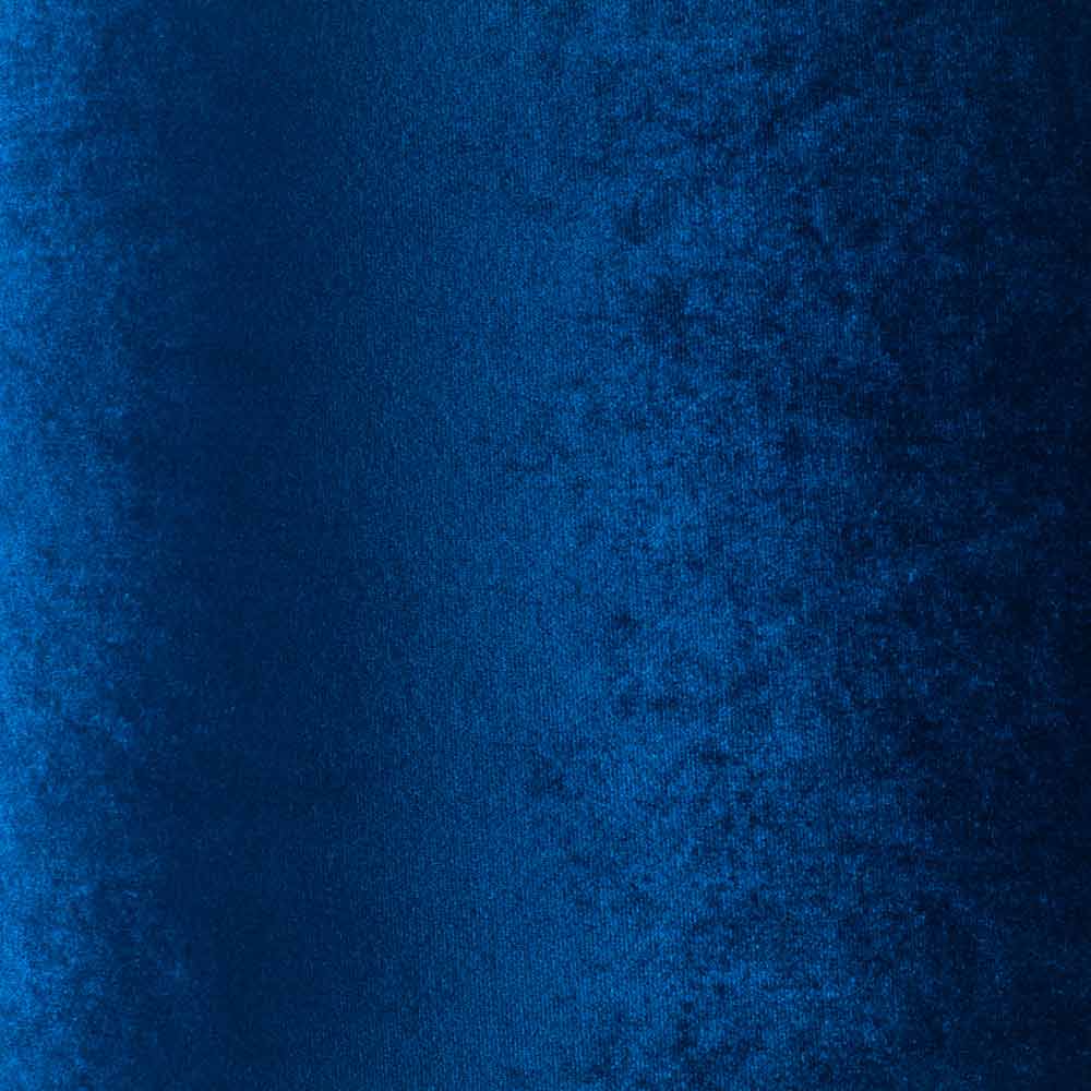 Luxurious blue velvet materlal on lampshade sold by South Charlotte Fine Lighting