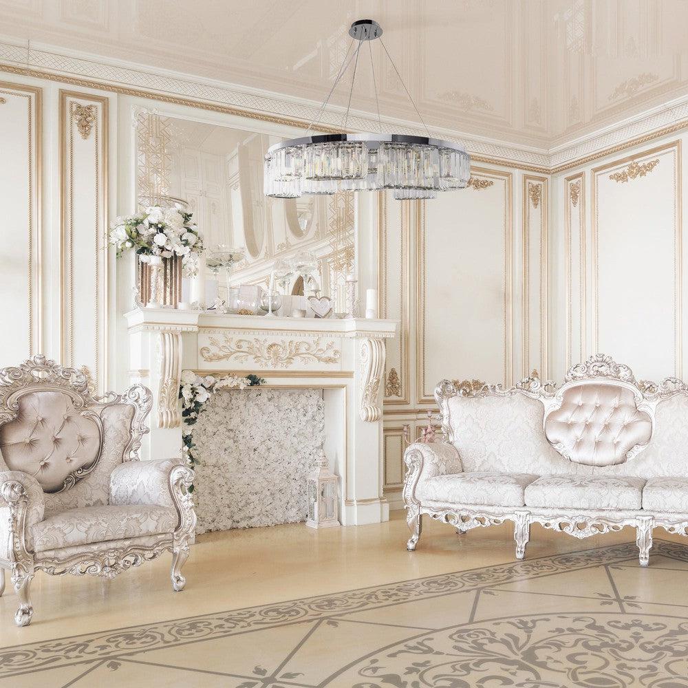 Colline Chandelier Wide With Chrome Styling-Maytoni-South Charlotte Fine Lighting