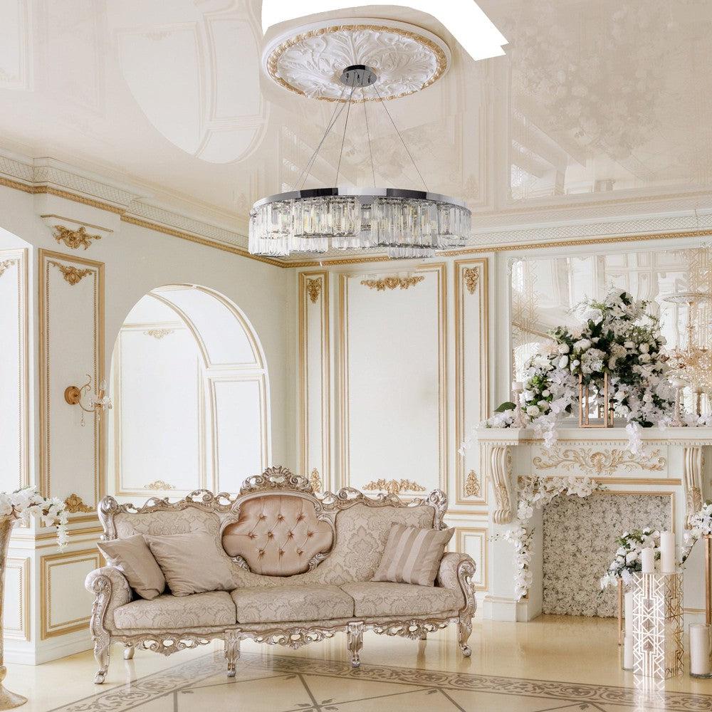 Colline Chandelier Wide With Chrome Styling-Maytoni-South Charlotte Fine Lighting
