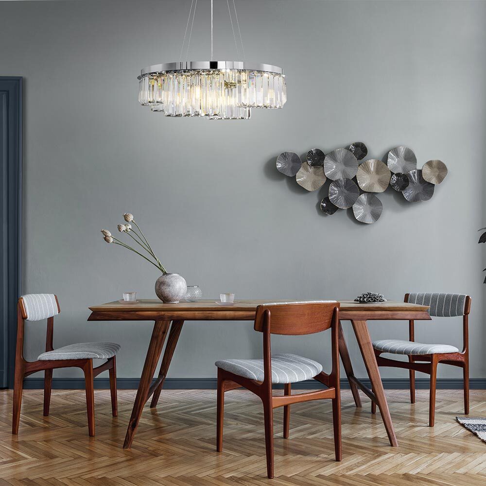 Colline Chandelier Wide With Chrome Styling-Maytoni-South Charlotte Fine Lighting