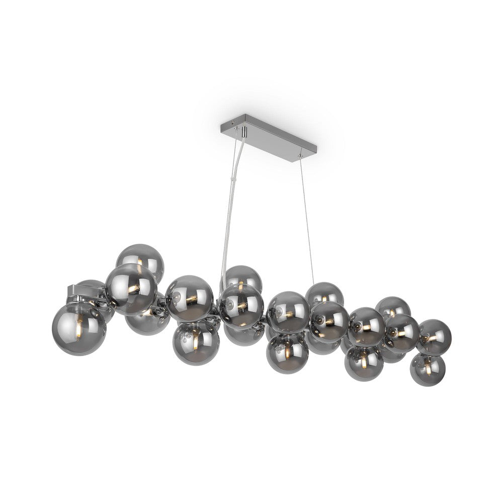 Dallas Linear Twist Pendant Lamp With Chrome Styling-Maytoni-South Charlotte Fine Lighting