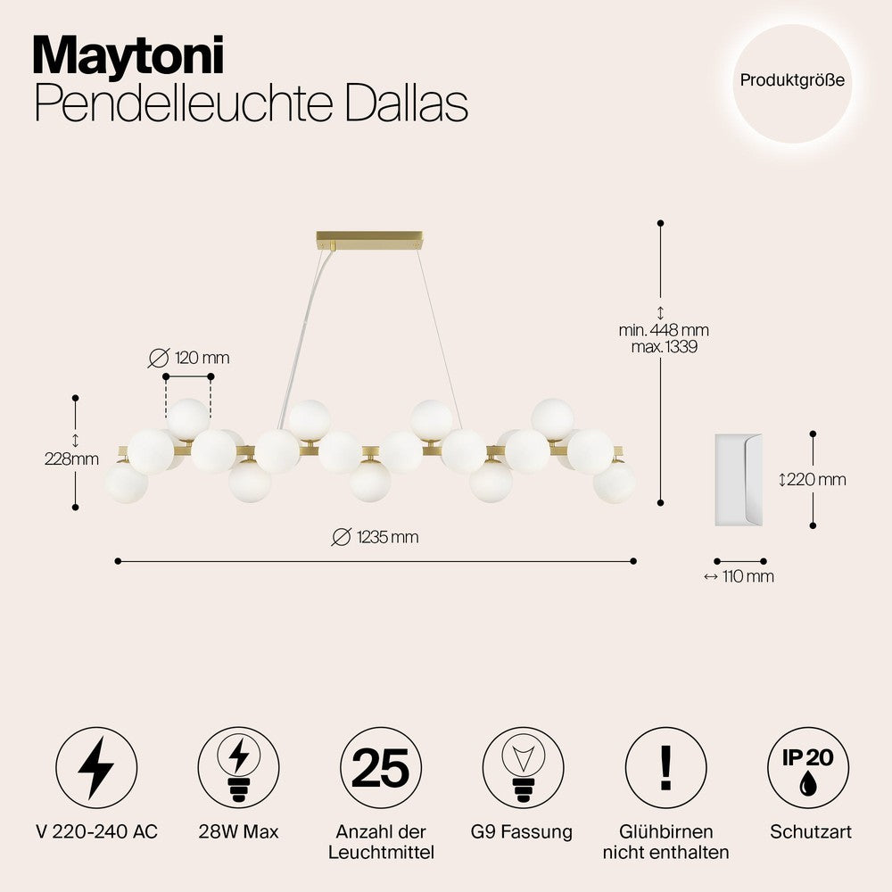 Dallas Linear Twist Pendant Light With Gold Styling-Maytoni-South Charlotte Fine Lighting