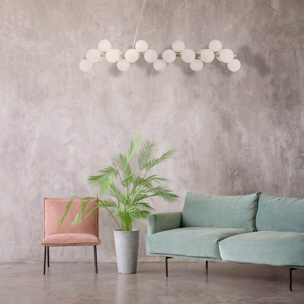 Dallas Linear Twist Pendant Light With Gold Styling-Maytoni-South Charlotte Fine Lighting