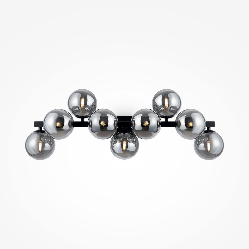 Dallas Short Wave Wall Lamp In Black-Maytoni-South Charlotte Fine Lighting
