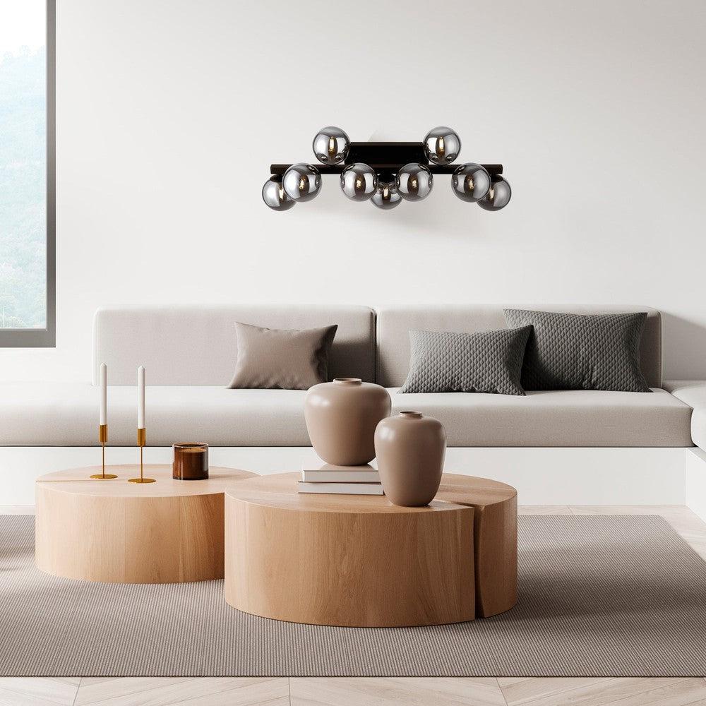 Dallas Short Wave Wall Lamp In Black-Maytoni-South Charlotte Fine Lighting