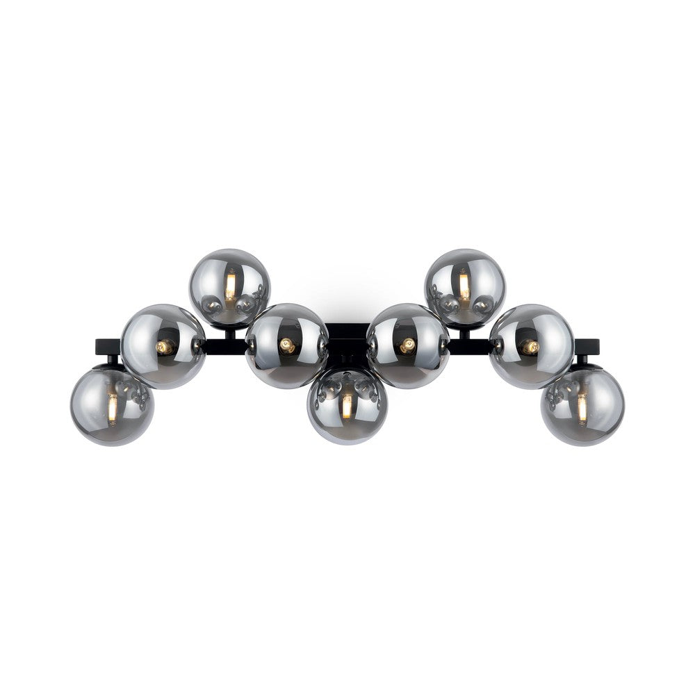Dallas Short Wave Wall Lamp In Black-Maytoni-South Charlotte Fine Lighting