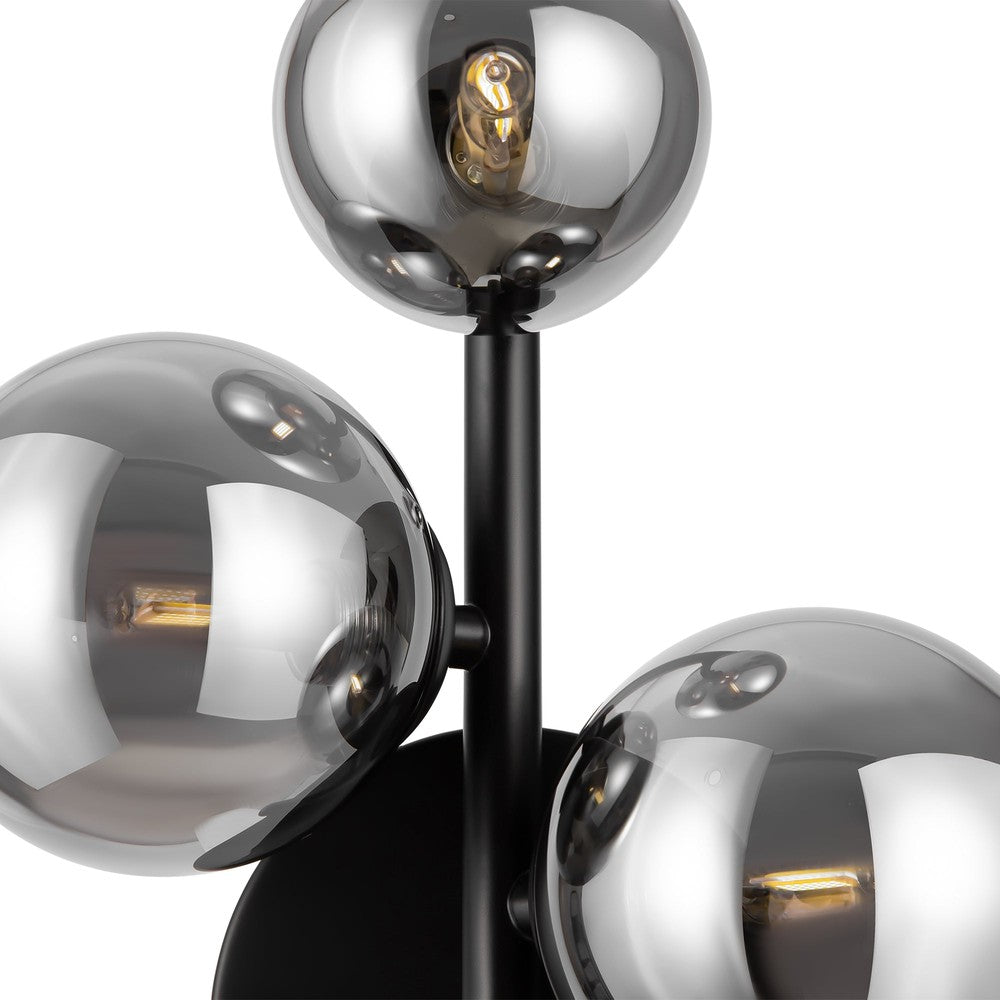 Dallas Three Way Wall Lamp In Black-Maytoni-South Charlotte Fine Lighting