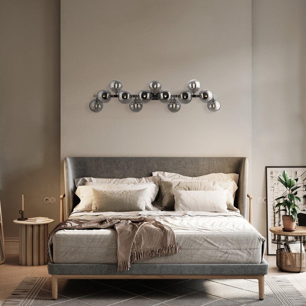 Dallas Wall Lamp With Chrome Styling - Smoky Shades-Maytoni-South Charlotte Fine Lighting