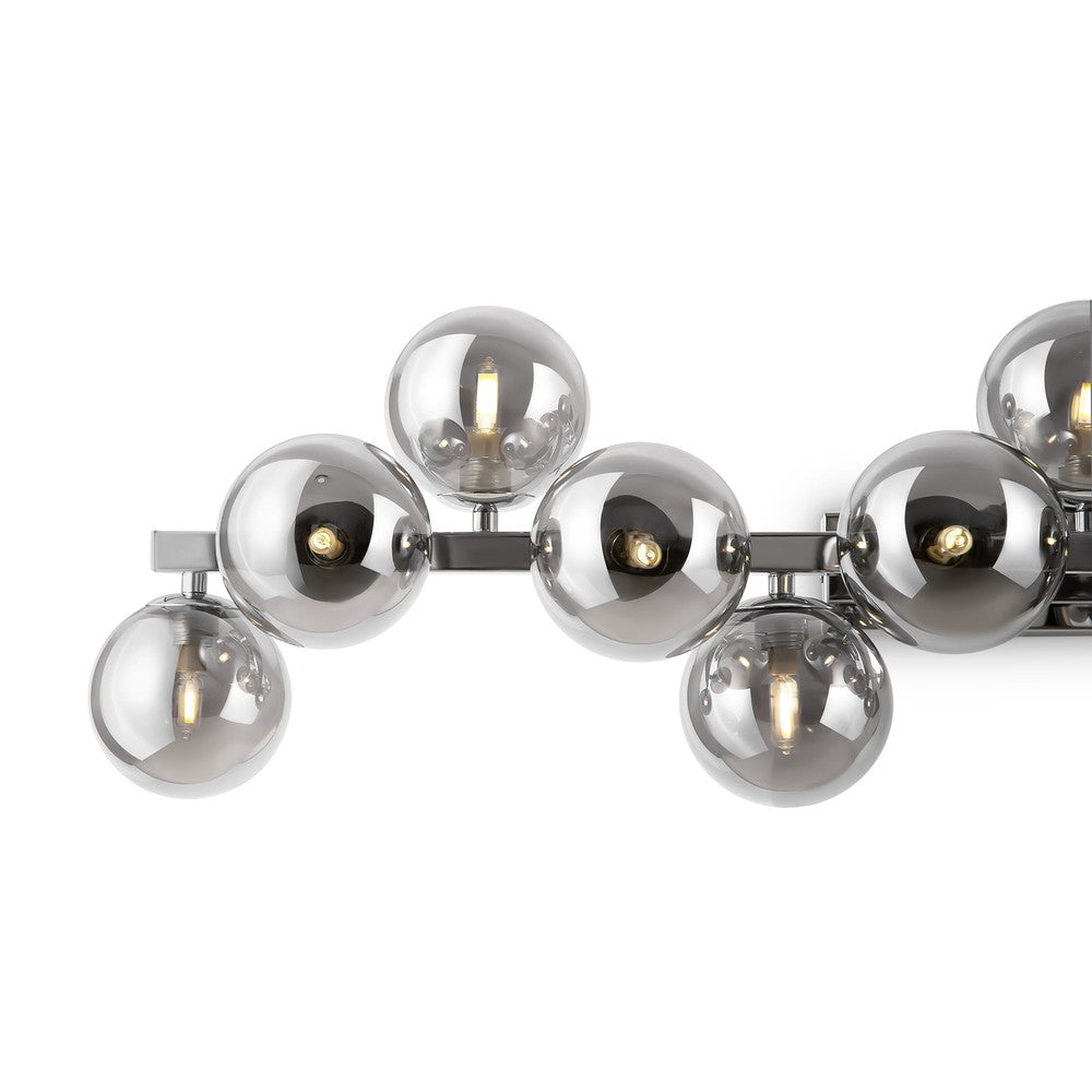 Dallas Wall Lamp With Chrome Styling - Smoky Shades-Maytoni-South Charlotte Fine Lighting