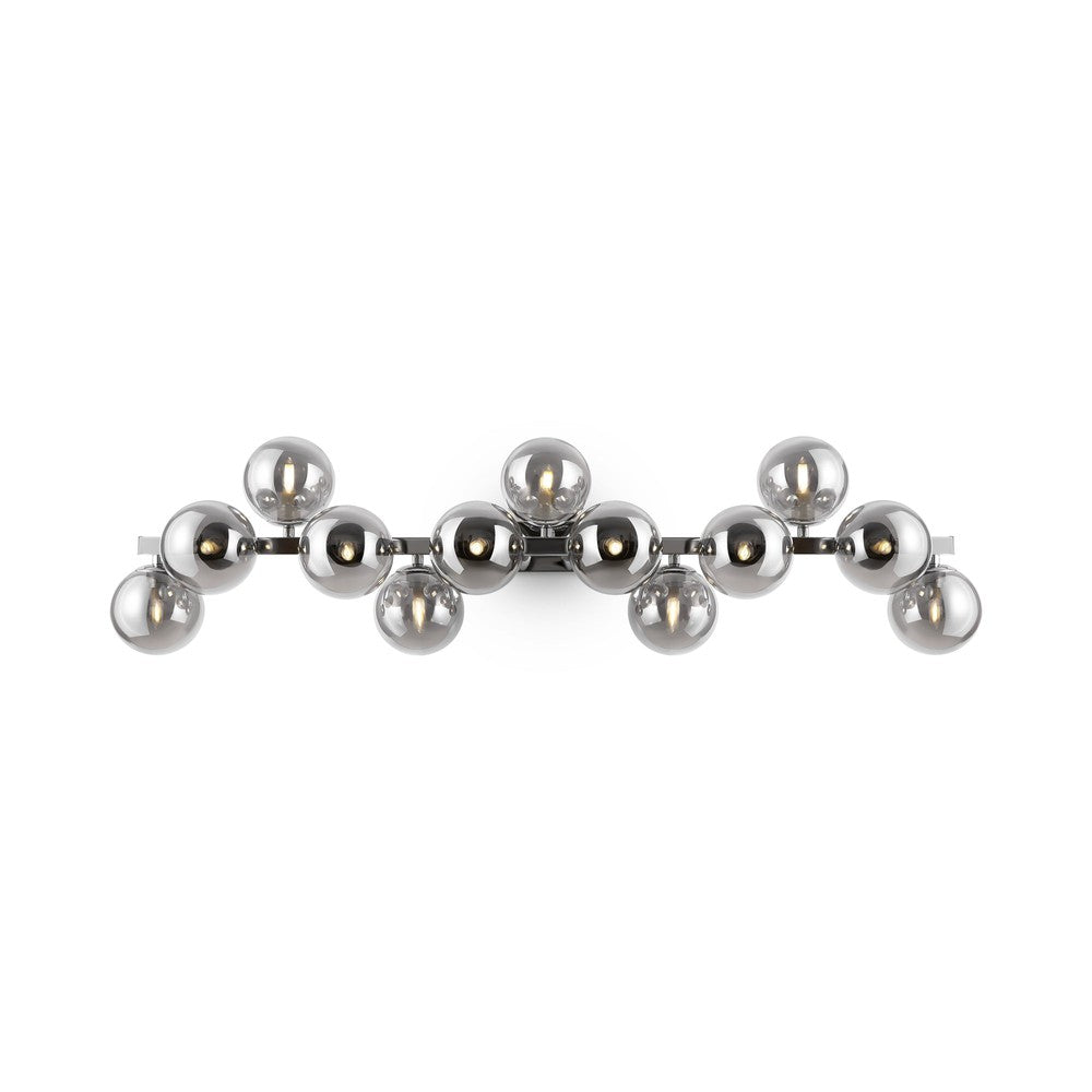 Dallas Wall Lamp With Chrome Styling - Smoky Shades-Maytoni-South Charlotte Fine Lighting