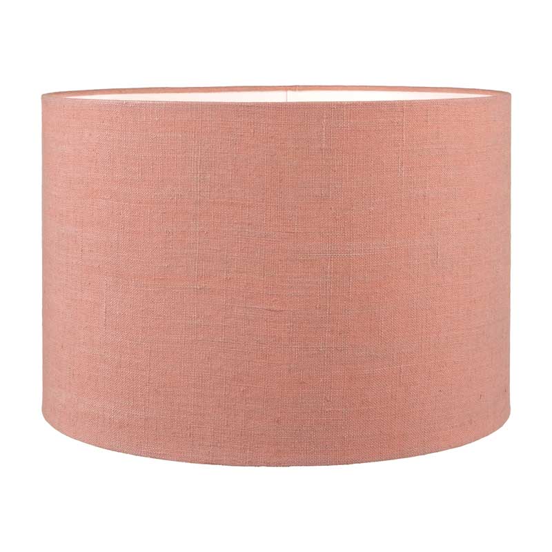 Edward apricot lamp shade lit up