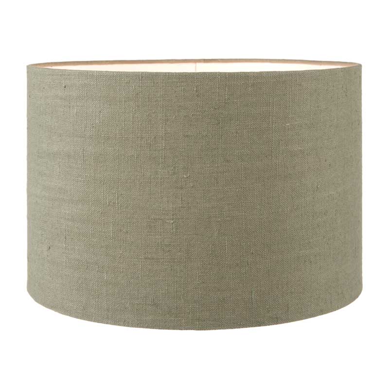Edward pistachio green lampshade lit up