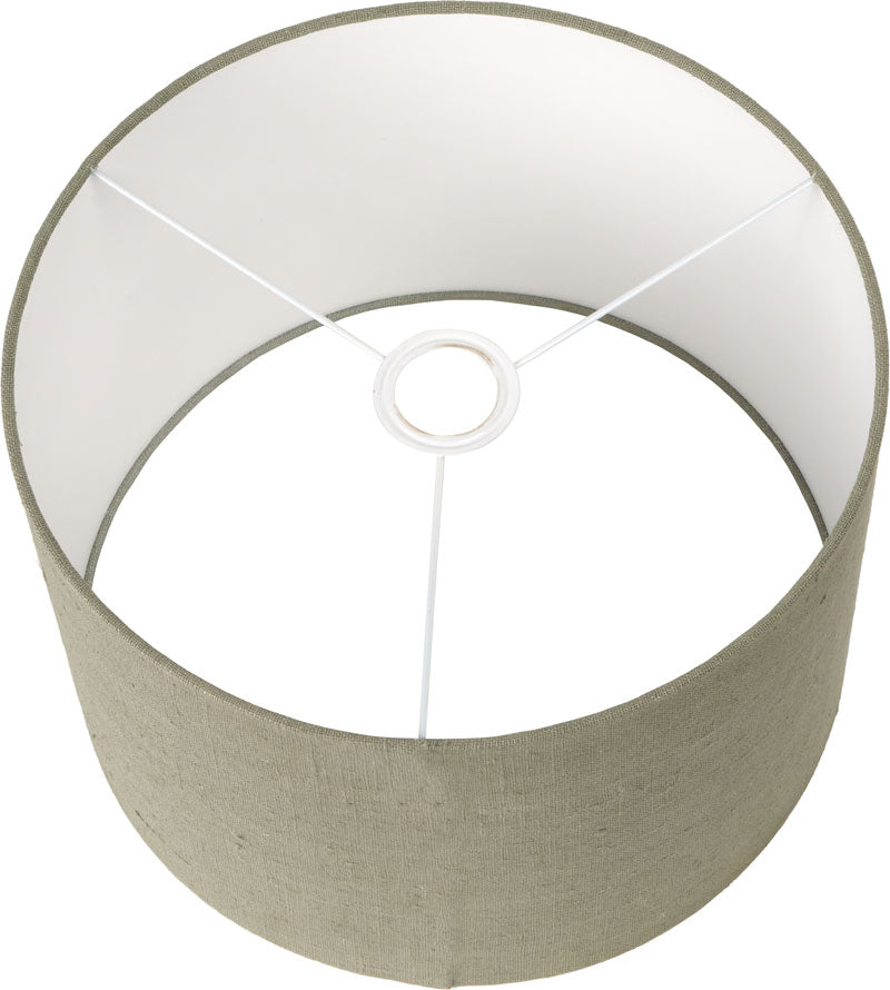 Edward pistachio green lampshade features a white lining