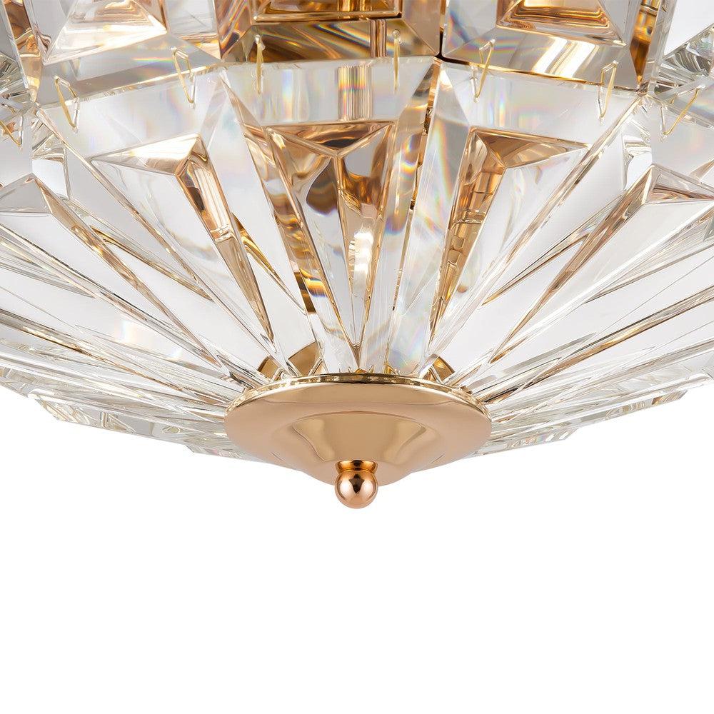 Facet Ceiling Lamp With Gold Styling - Shallow-Maytoni-South Charlotte Fine Lighting