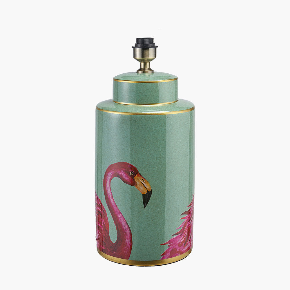 Side view of flamingo table lamp