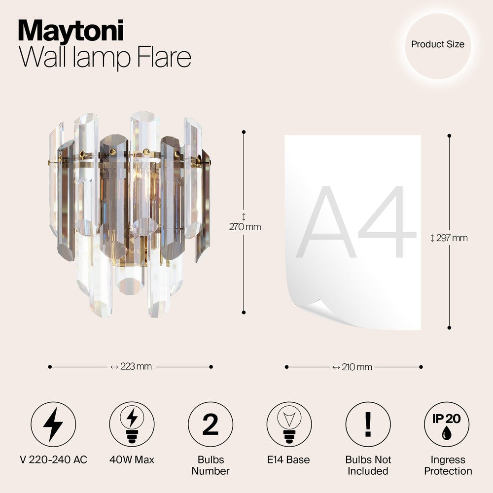 Flare Wall Lamp With Gold Styling-Maytoni-South Charlotte Fine Lighting