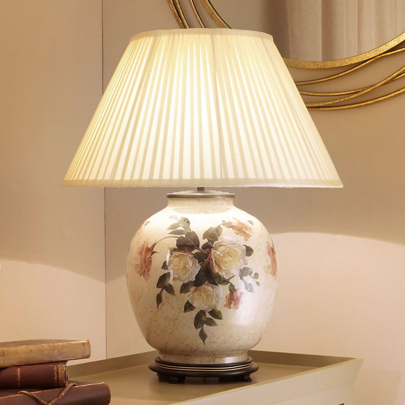 Floral table lamp sold by South Charlotte Fine Lighting