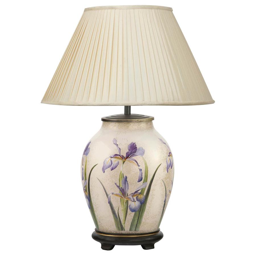 Flower table lamp with empire lampshade