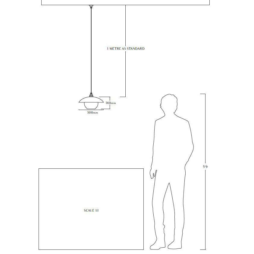Glass pendant lighting diagram for Leverint Bexley Pendant V1 - Large, sold by South Charlotte Fine Lighting
