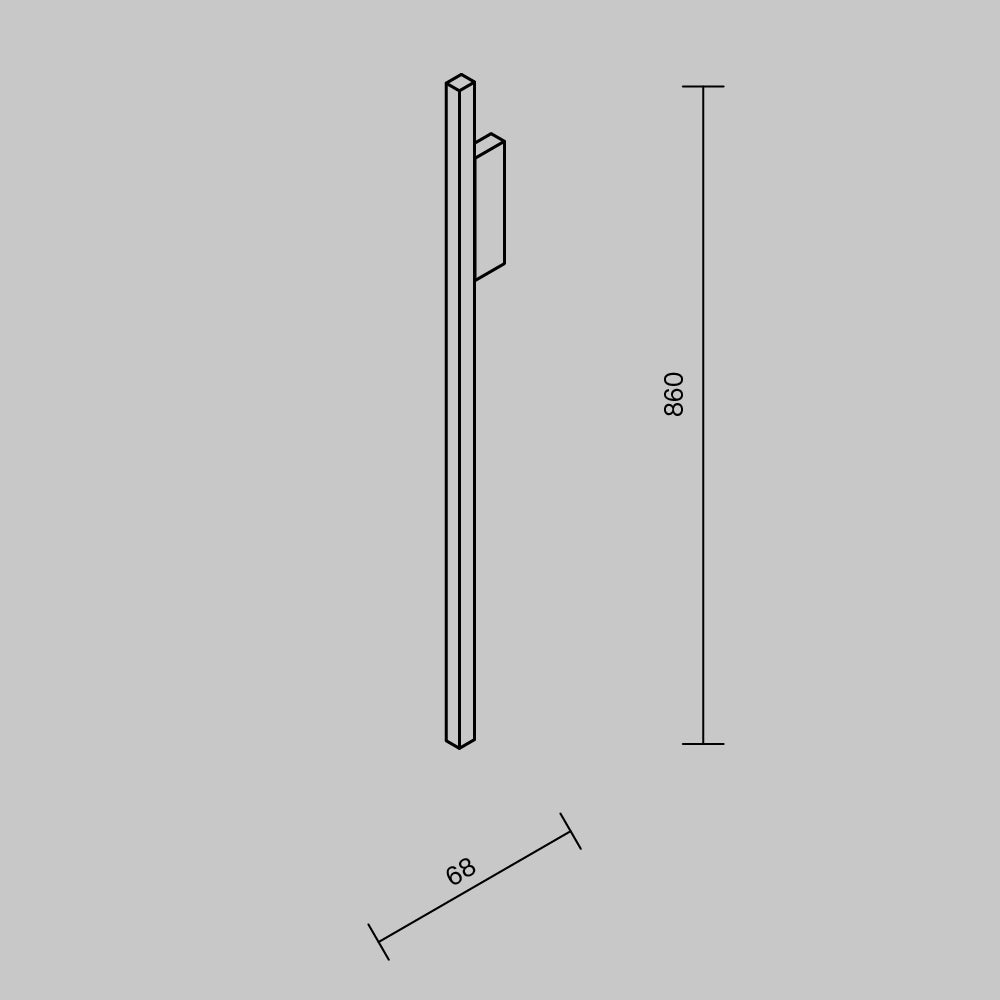 Halo Vertical Wall Lamp In Black-Maytoni-South Charlotte Fine Lighting