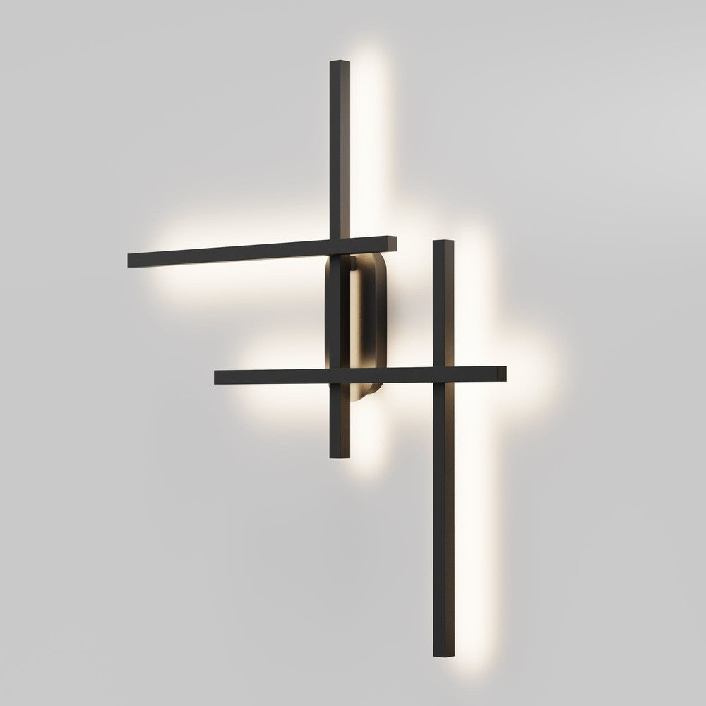 Halo Wall Lamp In Black-Maytoni-South Charlotte Fine Lighting