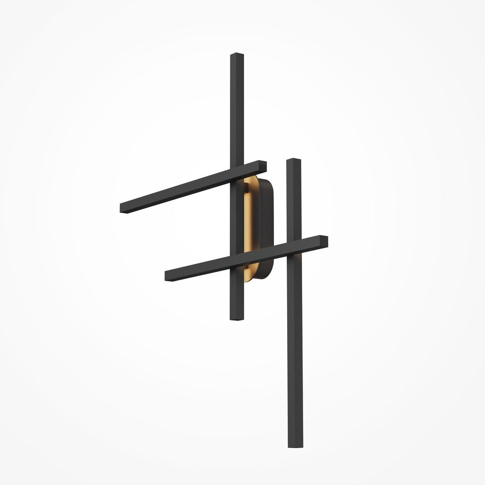 Halo Wall Lamp In Black-Maytoni-South Charlotte Fine Lighting