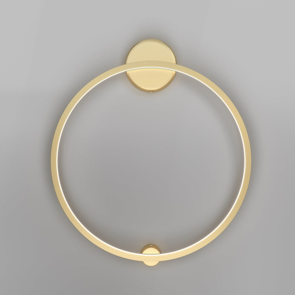 Halo Wall Lamp With Brass Styling - Medium-Maytoni-South Charlotte Fine Lighting