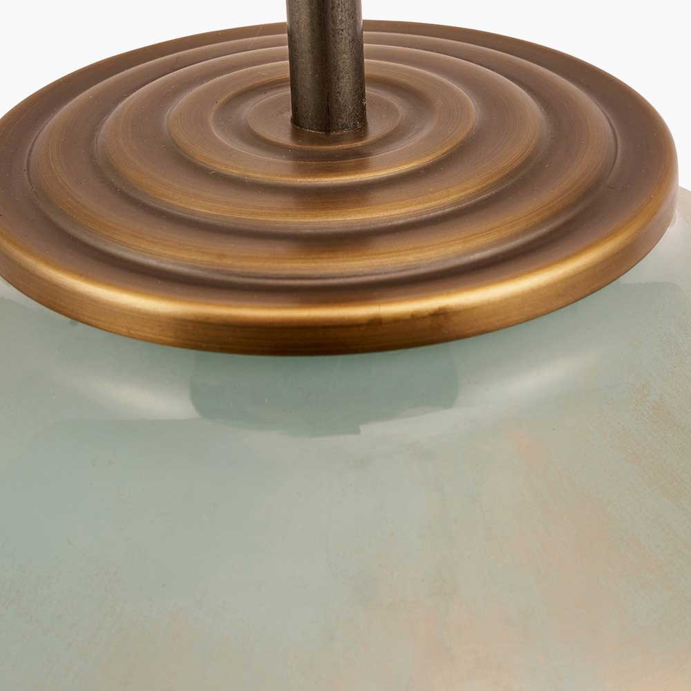 Hand pained table lamp with antique brass finish and sold by South Charlotte Fine Lighting