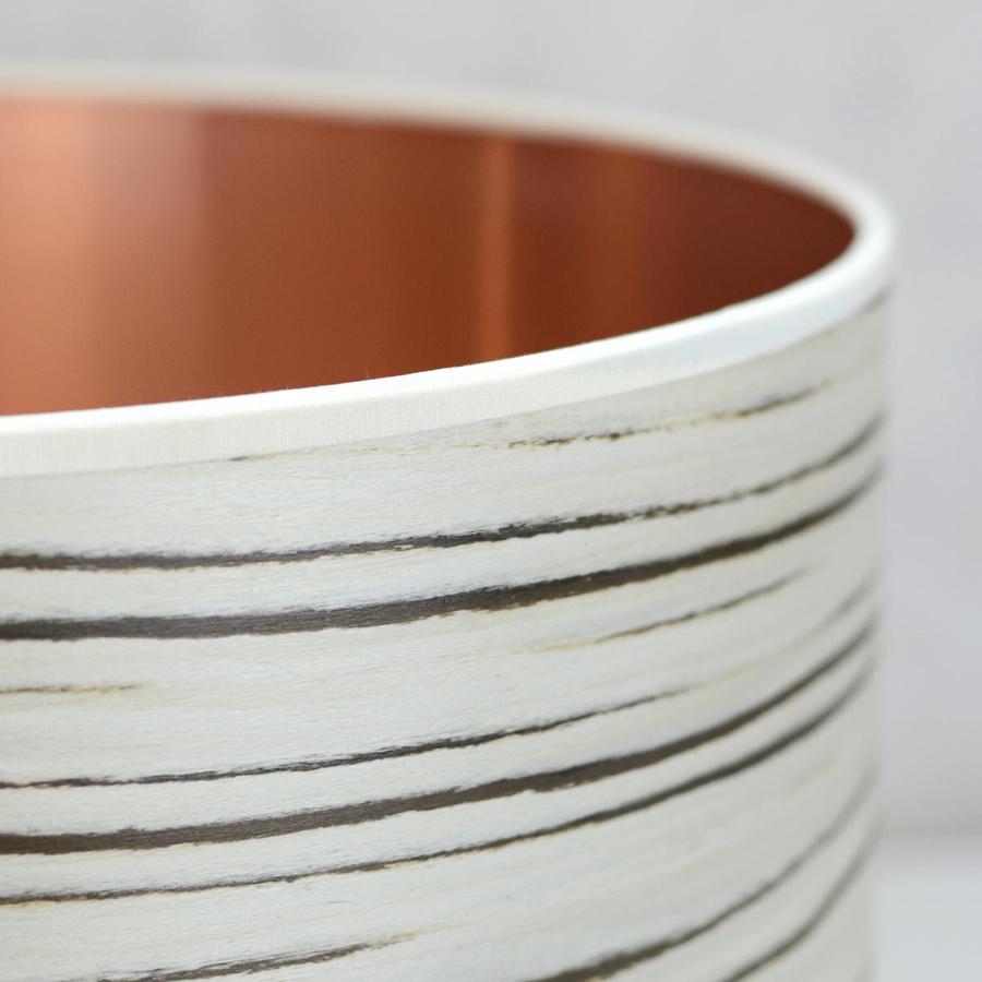 WHITE STRIPE COPPER LUXURY PENDANT LIGHT WITH LAMPSHADE-Storm Furniture-South Charlotte Fine Lighting