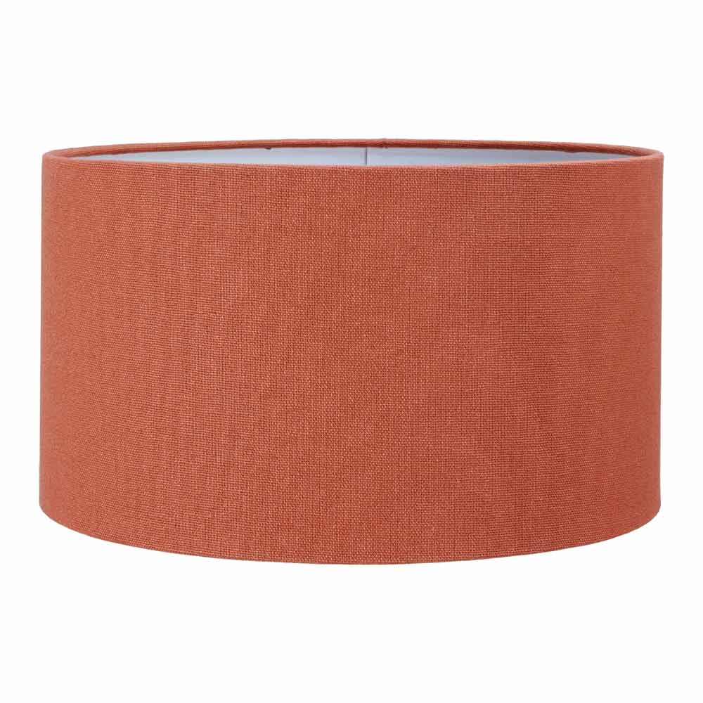 Henry lamp shade in tobacco colour and with white lining just visible