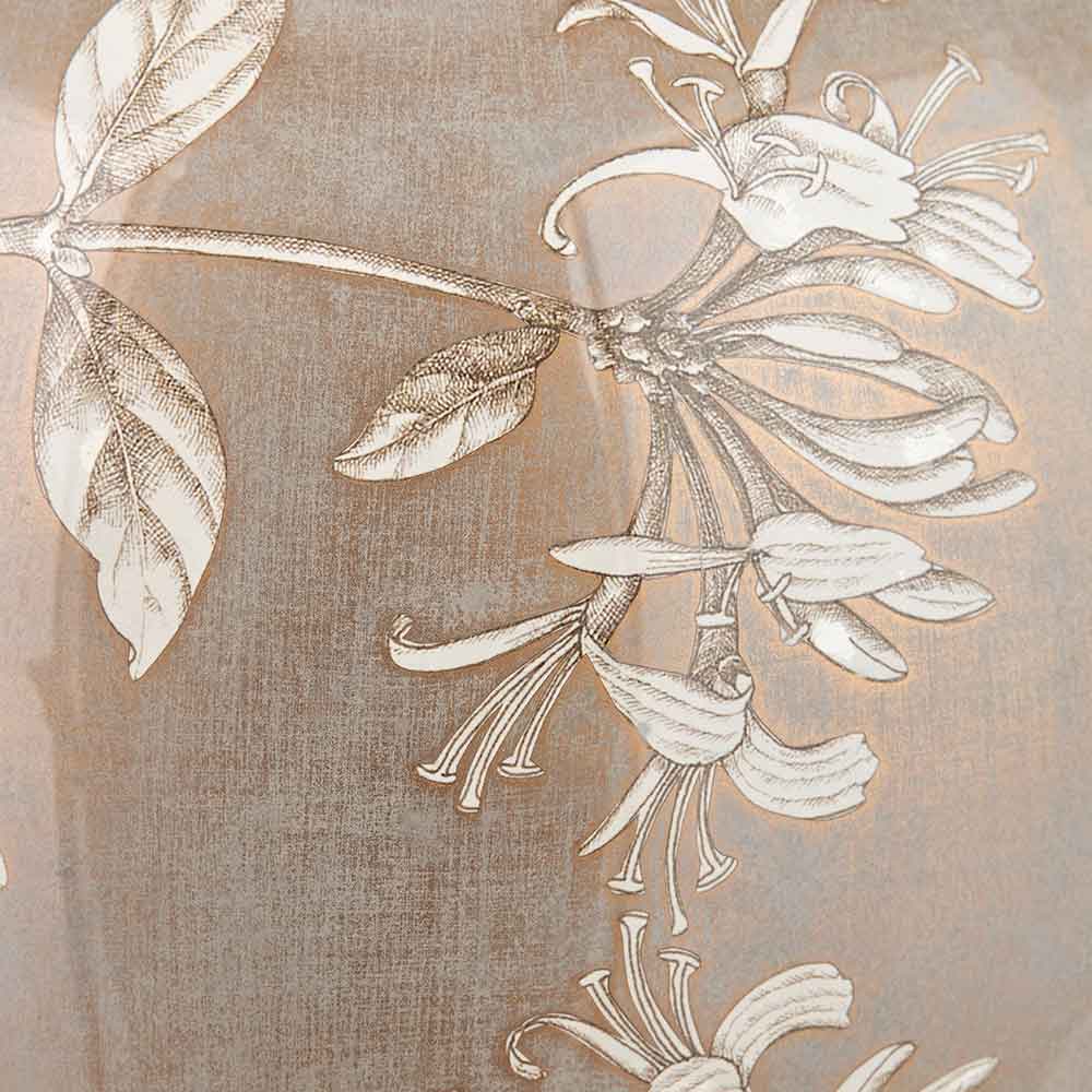 Detailed drawings on side of Jenny Worrall Honeysckle table lamp base sold by South Charlotte Fine Lighting
