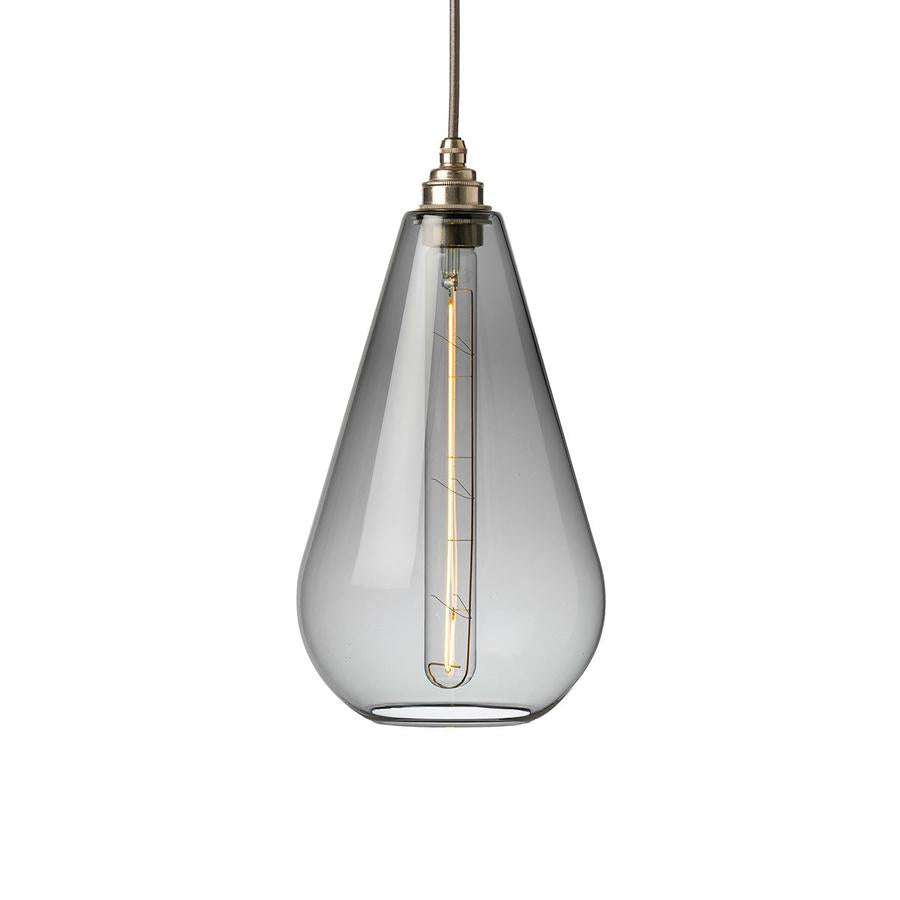 Kingston glass pendant light with translucent black glass style from South Charlotte Fine Lighting
