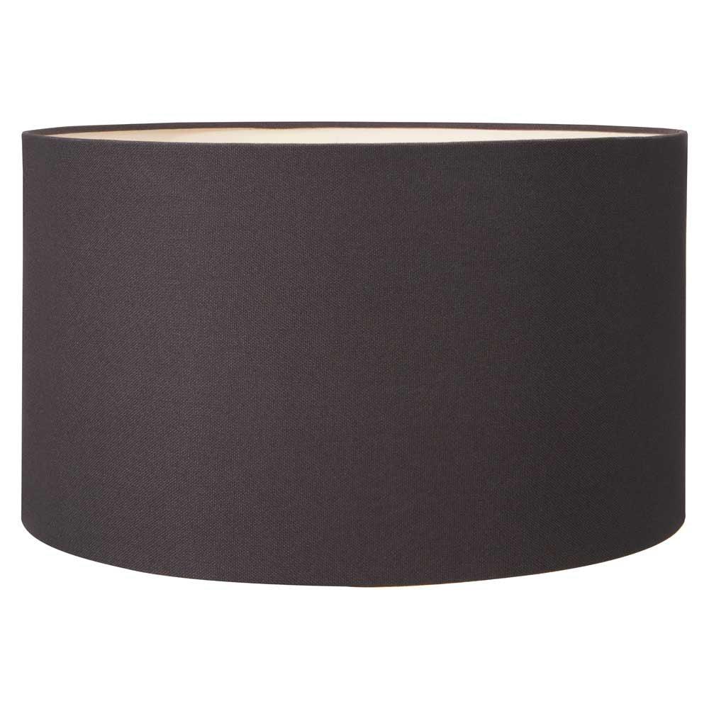 Henry lamp shade in grey, shown here illuminated from the inside