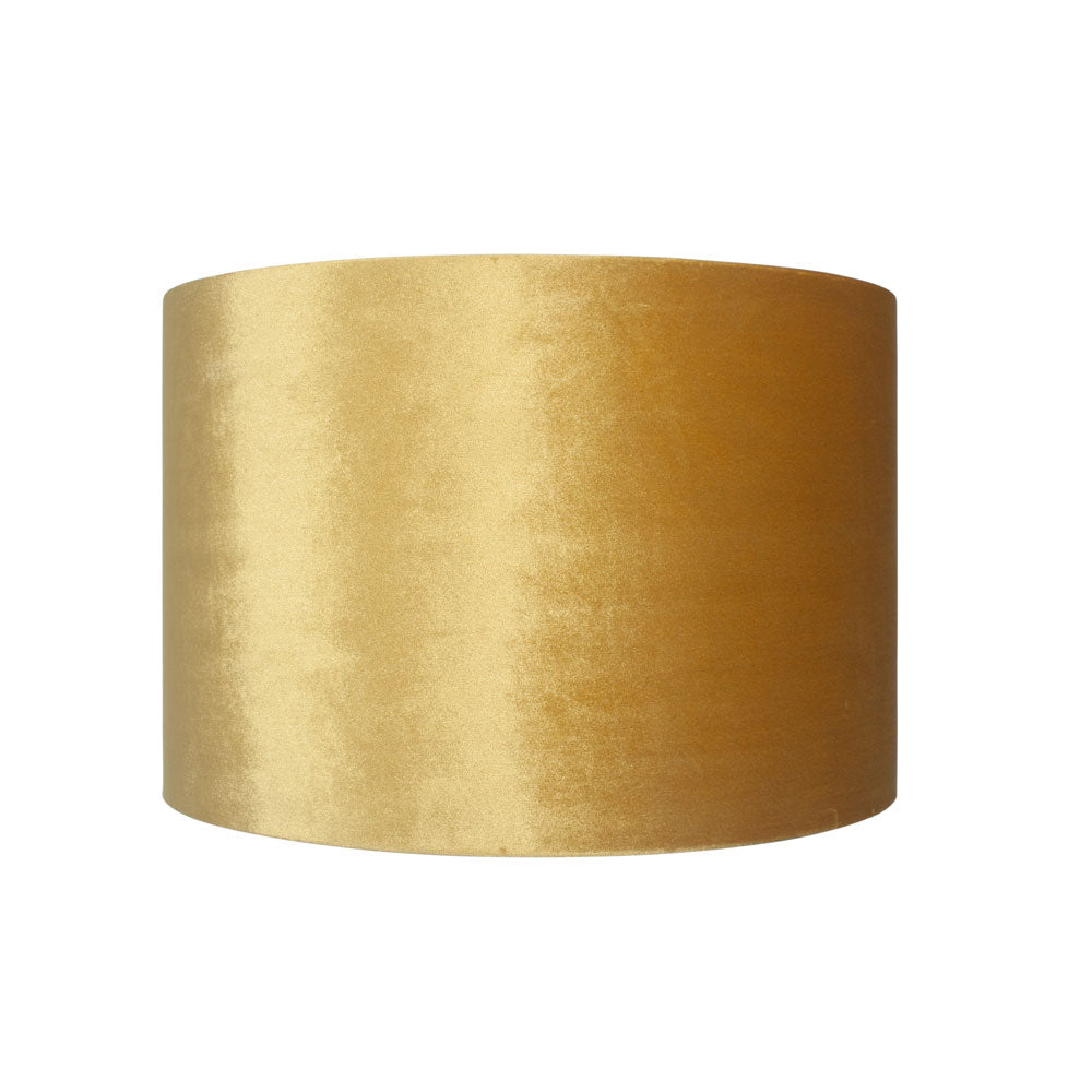 Bow velvet lamp shade in mustard yellow