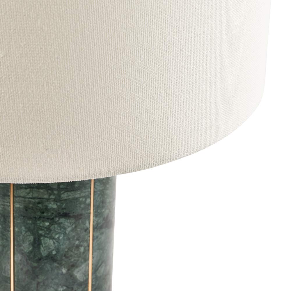 Cotton textured lampshade which comes with the Venetia table lamp green