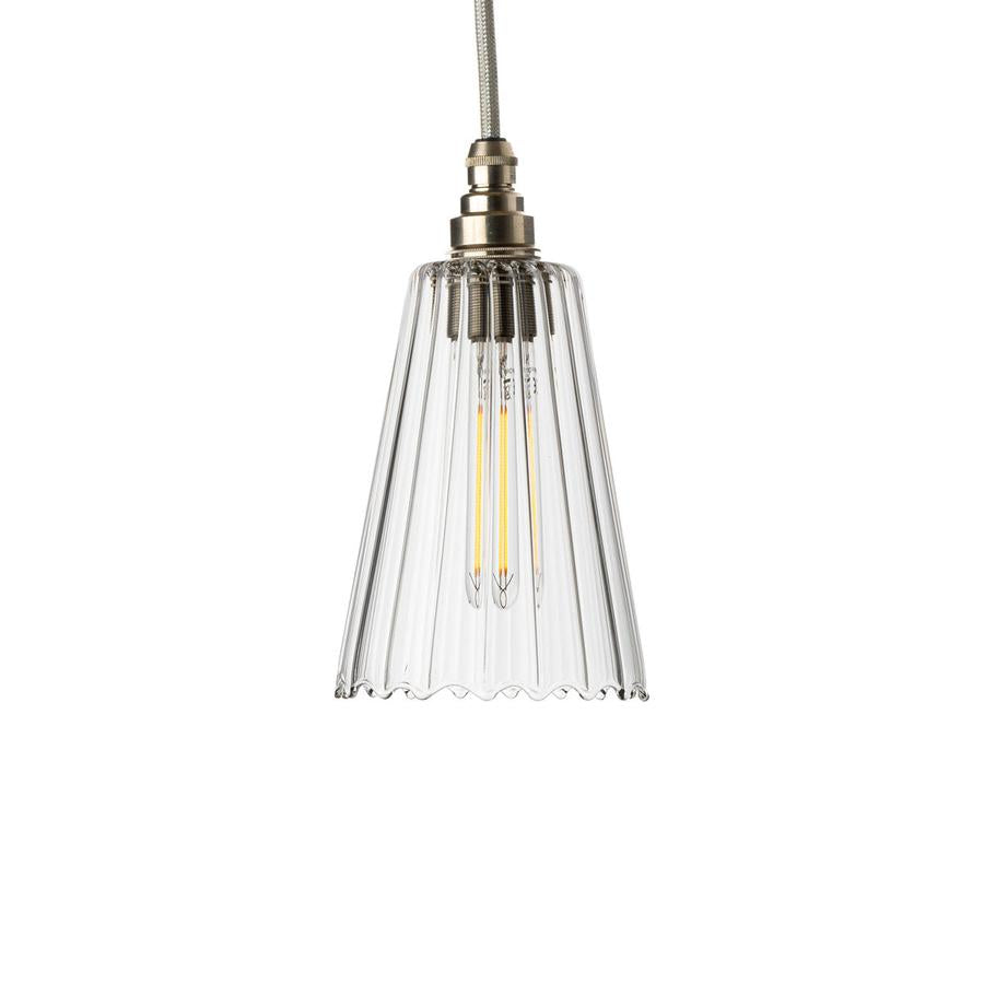 Camden Mini Pendant Light with ribbed glass finish is sold by South Charlotte Fine Lighting