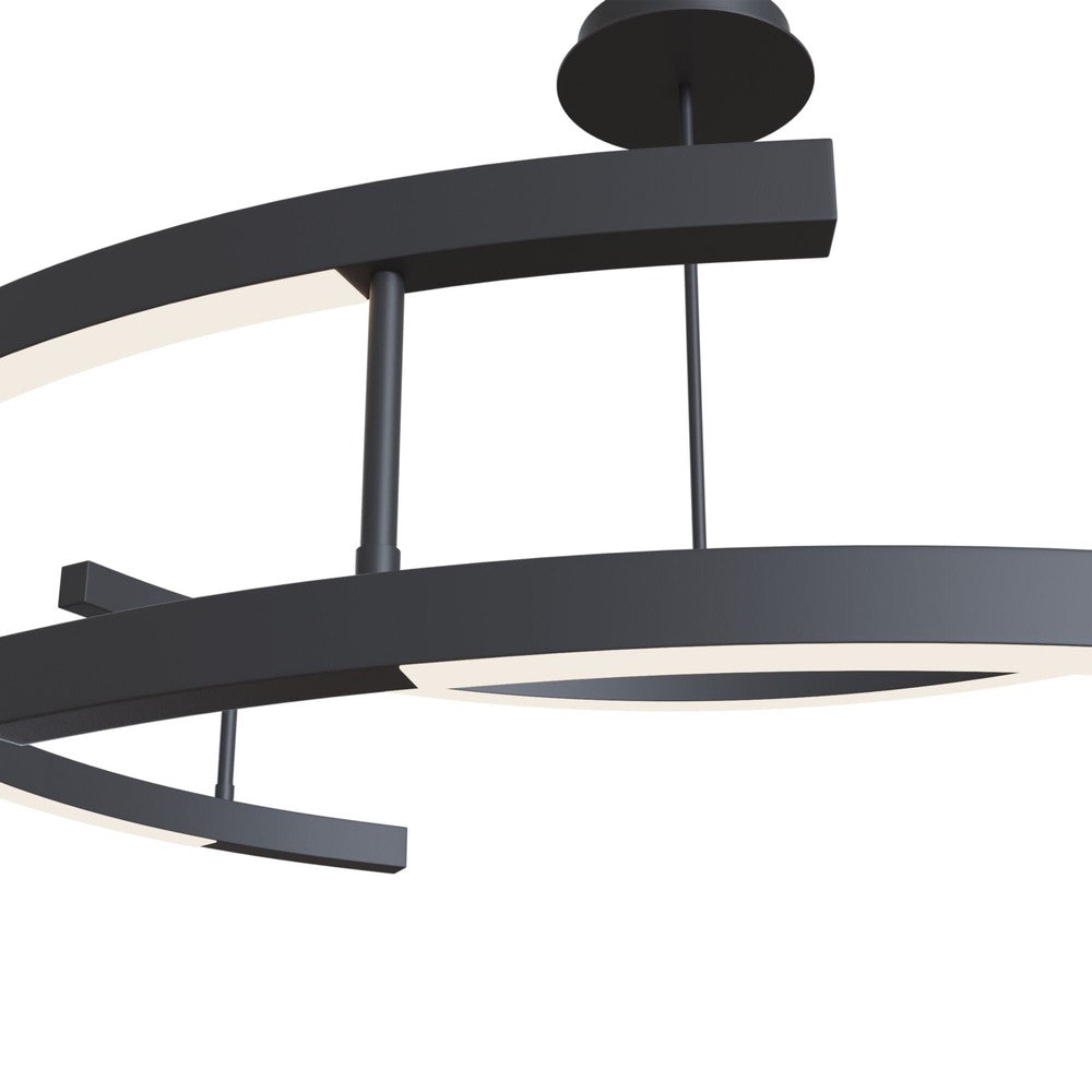 Line Pendant Lamp Curves In Black A-Maytoni-South Charlotte Fine Lighting