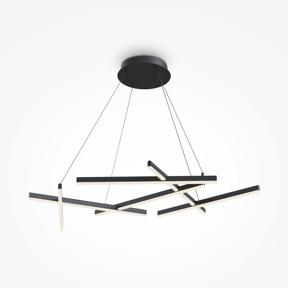 Line Pendant Lamp In Black-Maytoni-South Charlotte Fine Lighting
