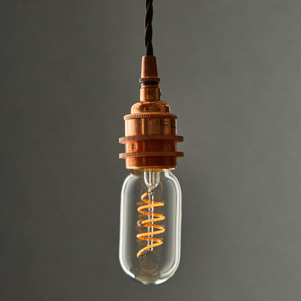 Well Lit Lo T45 LED Decorative Light Bulb shown with pendant