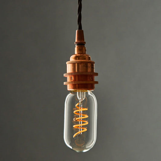 Well Lit Lo T45 LED Decorative Light Bulb shown with pendant