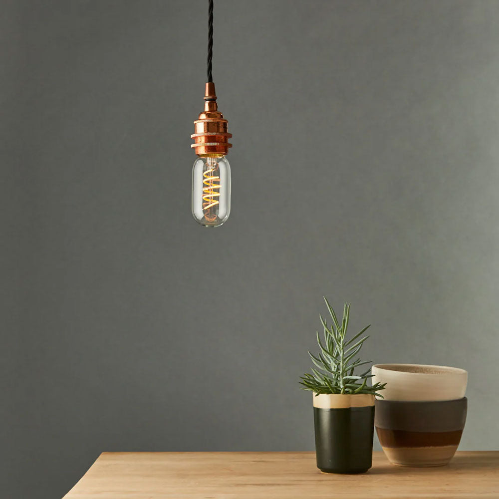 Well Lit Lo T45 LED Decorative Light Bulb is ideal for warm room lighting