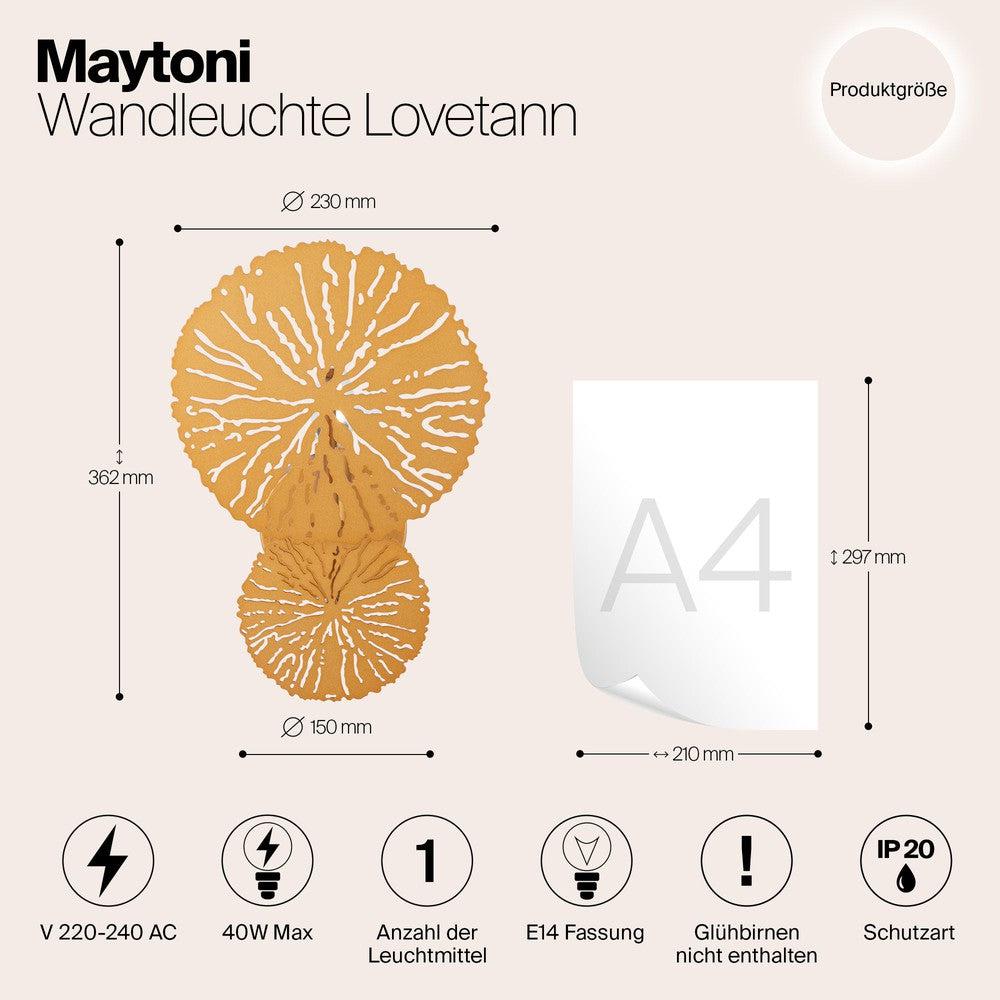 Lovetann Wall Lamp With Gold Styling-Maytoni-South Charlotte Fine Lighting