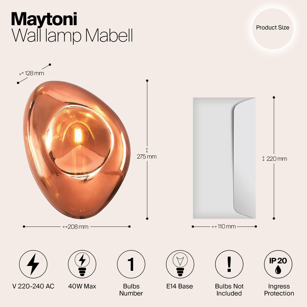 Mabell Wall Lamp In Copper-Maytoni-South Charlotte Fine Lighting